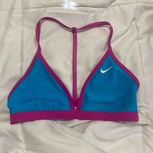 nike blue/purple bikini top/sports bra size small women's